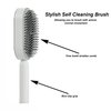 Self-Cleaning Hair Brush - 3D Air Cushion Massager, Airbag Massage Comb, Shaping Comb, Massage Brush, Anti-Static - Unisex, Suitable for All Hair Types (White)
