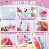 JCOOS Lip Glam Oil Making Kit, Lip Oil Lip Gloss Base Diy Lip Gloss Kit Fun Lip Gloss Make Your Own Lip Gloss Kit Beginner, Pink