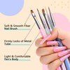 AIMEILI Nail Art Brushes Acrylic Nail Brush Design Pen Set for Gel Nail Polish Painting, Nail Extension Gel Builder Nail Gel Brush, Nail Art Liner Brush and Nail Dotting Pen DIY Manicure
