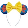 Opzzqz Mouse Ear Headbands for Women Giltter Bow Headband for Girls and Adult Birthday Party Decorations for Halloween Christmas (Snow01)