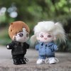niannyyhouse Denim Jackets Jeans White T-Shirt 7.8in（20cm） Plush Humanoid Stuffed Doll Clothes (Light Blue)