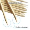 Sticks for Nails, Orange Wood Nail Sticks Double Sided Multi Functional Cuticle Pusher Remover Manicure Pedicure Tool (100PCS)