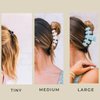TELETIES - Medium Hair Clip - Strong Grip, Bendable Teeth, Comfortable Curved Design - Ideal for Medium-Thick Hair - For All Hair Textures - Coconut White