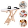 NUOBESTY 1 Set Dollhouse Miniature Iron Ironing Table Playset Mini Ironing Board Steam Iron Model Toy Laundry Room Furniture for DIY Fairy Garden Micro Landscape