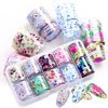 Nail Foil, DANNEASY 30 Rolls Nail Foil Transfer Flower Nail Art Stickers Blossoms Foil Nail Wraps Nail Art Decorations Nail Supplies