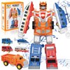 Moritakk Construction Toys for Boys Girls Age 3 4 5 6 7 Years Old, 5 in 1 Construction Vehicles Transform Robot Toys,STEM Bssemble Cars Action Figures Ages 3-8,Christmas Birthday Gift for Kids