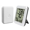 Indoor Outdoor Thermometer Hygrometer Wireless, Urageuxy Digital Temperature Humidity Monitor with 328ft Range Remote Sensor for Home, Greenhouse, Refrigerator, ℃/℉ Switch Optional (White)