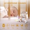 BEREST Rechargeable Baby Sleep Smile Bear, Mom's Heartbeat Baby Cry Sensor Lullabies & White Noise Sound, Nursery Decor Night Light Projector Toddler Crib Sleeping Aid, Baby Shower Gifts