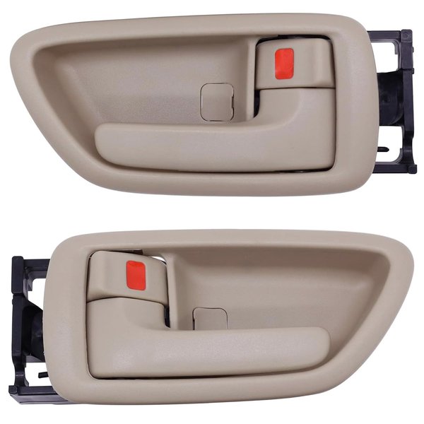 Lcyolada Interior Door Handles Driver & Passenger Side for 2000-2004 Toyota Avalon,2001-07 Toyota Sequoia,2004-06 Toyota Tundra(Crew Cabs Only),Beige