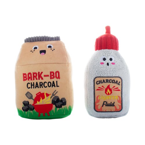 Fringe Studio Plush Dog Toy Set, Burn Baby Burn, 2 Piece Set, Pet Shop Collection (312043)