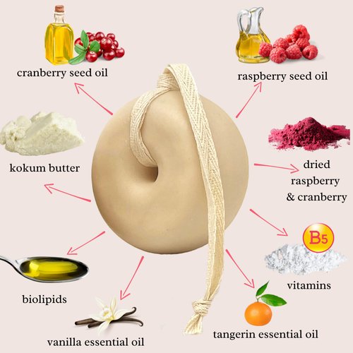 EARTH IS... Shampoo Bar - All Hair Types – Mild Natural Shampoo – Eco-Friendly – Plastic Free - PH-Balanced – Vegan – Sulfate Free – Biodegradable – Zero Waste, 3.7 oz (Berry Blend with Raspberry)