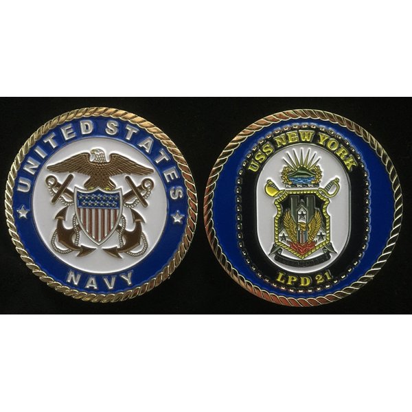 USS New York LPD-21 (Officer) Challenge Coin