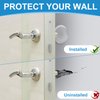 AytEflu 6 Pcs Door Stoppers Wall Protector,Wall Door Bumper with Strong Adhesive Backing，Reusable Door Handle Wall Protector