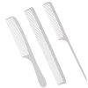 Stainless Steel Hair Combs Anti Static Fine Cutting Comb Wide Fine Teeth Comb Flat Top Comb Rat Tail Comb Barber Teasing Comb for Women Men Hair Types Styles