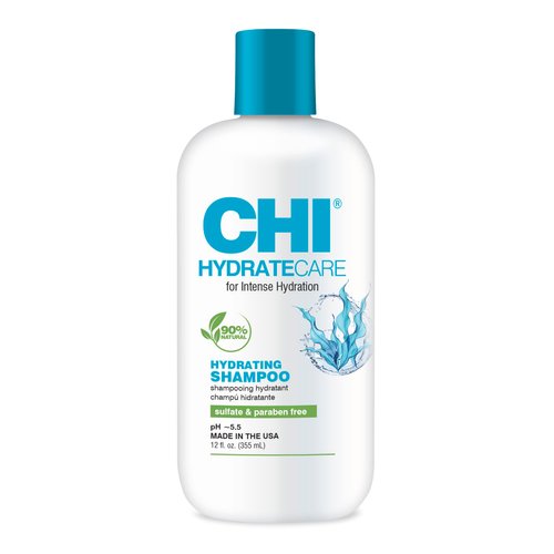 CHI HydrateCare Hydrating Shampoo, Balances Hair Moisture and Protects Against Damage and Hair Breakage, Sulfate, Paraben, & Cruelty-Free, 12 Oz