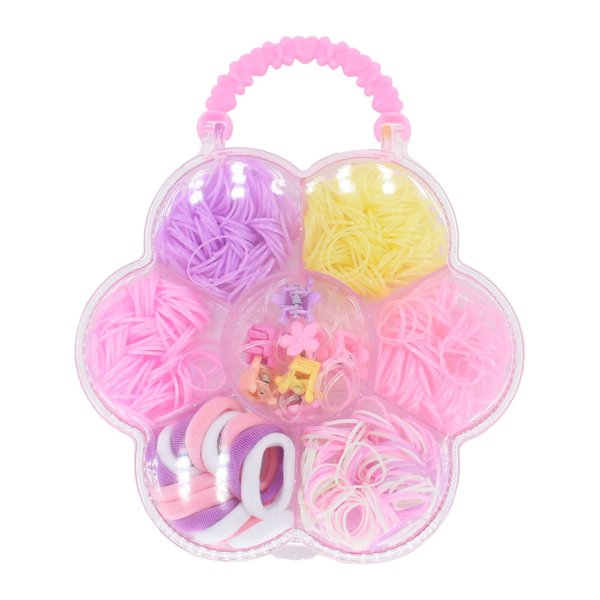 Melbelia Baby Hair Ties and Hair Clips in Box, Hair Rubber Bands for Toddler Colorful Hair Elastics Hair Accessories Gift for Little Girls Kids Baby Infants