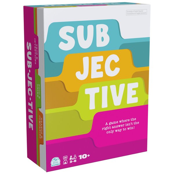 Spin Master Games, Subjective, A Personality Trivia Game for Fun Family Game Night, Kids Games, Camp Games, Word Games, for Kids & Adults Ages 10+