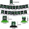 50th Birthday Party Decorations, Green and Black Happy 50th Birthday Decorations Hanging Swirls Banner Honeycomb Centerpieces for Men Women Happy 50 Years Old Bday Party