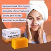 Generic VIBRANT Kojic Acid Soap Bars with Vitamin E, Turmeric, Collagen, Coconut Oil - Korean Brightening Soap & Anti-Aging Soap, Moisturizing & Skin Lightening (2 x 100g), Orange