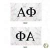 Alpha Phi Sorority Letter Flag Banner 3 feet x 5 feet Sign Decor A Phi - Light Marble