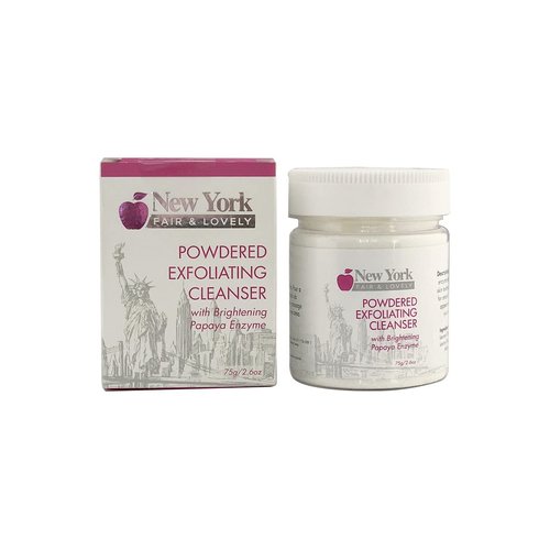 NEW YORK FAIR & LOVELY Powdered Exfoliating Cleanser 75g - Formulated to Lighten Skin and Reduce Skin Discolouration, with Papaya Enzyme