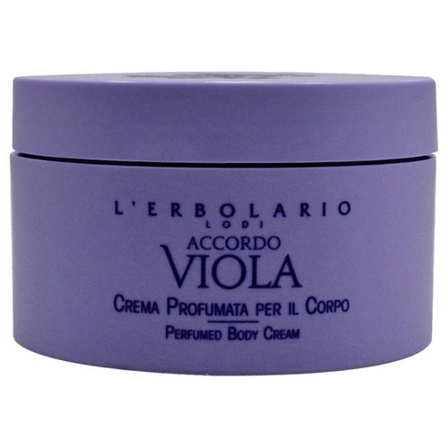 LErbolario Perfumed Body Cream, Accordo Viola, 6.7 oz - Body Lotion - With Extracts of Violet - Floral Powdery Scent - Moisturizing - Cruelty-Free