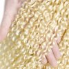 613 Blonde Human Hair Bundles Blonde Kinky Curly Human Hair Bundles 20 22 24 inch Brazilian Virgin Remy Hair Extensions Double Weft 613 Bundles Human Hair Curly Wave Bundles