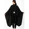 PERFEHAIR Barber Hair Cutting Cape - Black Salon Haircut Gown, 55" x 59", 5.8 Ounces, Super Silky Smooth Texture