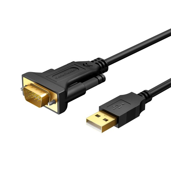 CableCreation USB to RS232 Serial Adapter with PL2303 Chipset (2-Pack), 3.3 Feet DB9 Male Serial Converter Cable for Windows 10, 8.1, 8,7, Vista, XP, 2000, Linux, Mac OS, Black