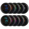 GlowShift 10 Color Digital Vacuum Gauge Kit - Includes Electronic Pressure Sensor - Multi-Color LED Display - Tinted Lens - for Car & Truck - 2-1/16" (52mm)