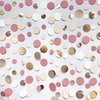 Champagne Gold Dusty Pink Decorations Circle Dots Garland Gold Pink Nude Neutral Cream White Boho Hanging Polka Dot Streamer for Bridal Shower Birthday Wedding Engagement Baby Shower Party Supplies