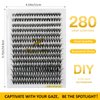 Xaena 280pcs 40D-0.07 D-MIX 9-16mm DIY Eyelash Extension Individual Cluster Lashes and Bottom Lashes Mixed Pack, Soft Grafting Fake False Eyelashes Bunche (40D-0.07D-9-16MIX)