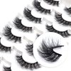 3D Faux Mink Lashes Fluffy 100% Handmade fluffy false eyalshes Reusable Lashes 7 Pairs Serendipity Life P5, 1.0 Count