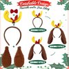 FashionVista Deer Antler Headband with Plush Dog Ears Deer Horn Hairband Reindeer Costume Accessories for women men funny party