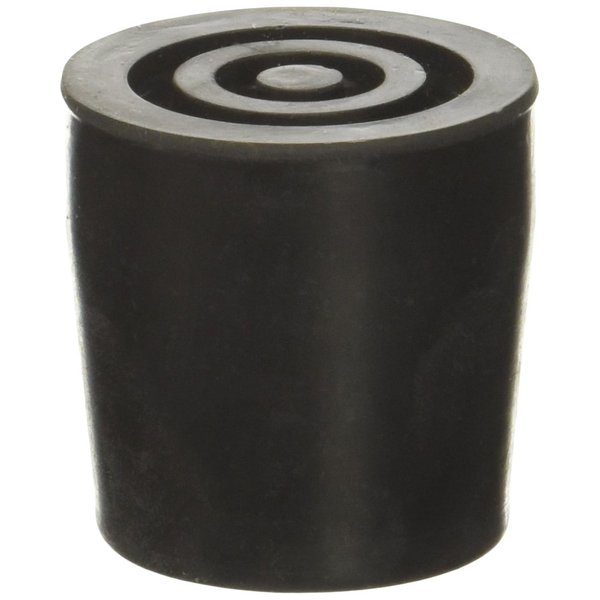 Essential Medical Supply Replacement Walker/Commode Tips, Black, 1"
