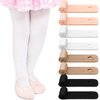 Janmercy 8 Pairs Girls Ballet Tights Dance Tights Bulk Convertible Footless Tights for Toddler Girls dancing classes(Black, White, Light Pink, Tan, 2-4 Years)