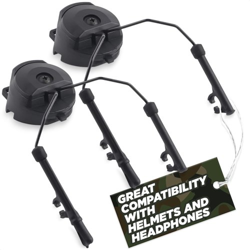 Peltor Comtac I & II ARC Adapter - Tactical Headset Helmet Rail Mount Adapter Airsoft Helmet Accessories - Hearing Protection Headphone Adapter Tactical Helmet Accessories