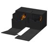Ultimate Guard Flip 'n' Tray 200+, Deck Case for 200 Double-Sleeved TCG Cards + Dice Tray, Black, Independent Magnetic Closure & Microfiber Lining