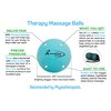 ActiveProZone Therapy Massage Ball - Instant Muscle Pain Relief. Proven Effective for Myofascial Release, Deep Tissue Pressure, Yoga & Trigger Point Treatments. Set - 2 Extra Firm Balls W/Mesh Bag.
