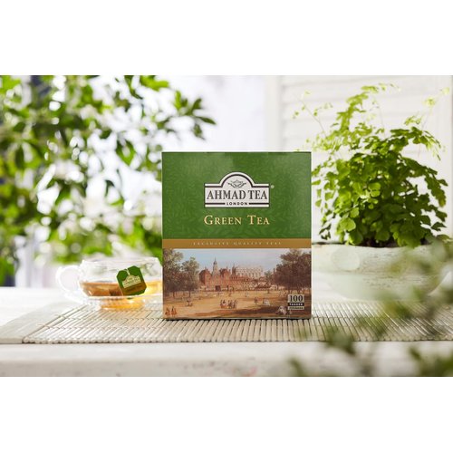 Ahmad Tea Green Tea, Green Tea Teabags 100 ct - Caffeinated & Sugar-Free