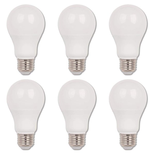 Westinghouse 5312720 5312700 9.5 (60 Watt Equivalent) Omni A19 Bright Energy Star LED Light Bulb, Medium Base, 6-Pack, 6 Count (Pack of 1), Warm White (3000 Kelvin)