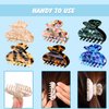 6 Pieces Tortoise Shell Hair Claw Clip for Women 2 Inch Hair Clip Tortoise Hair Medium Banana Claw Clips for Hair French Resin Clamp for Girls, Assorted Design