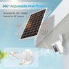 7W Solar Panel for Ring Camera, IP65 Waterproof Ring Solar Charger Compatible with Ring Stick Up Cam Battery, Ring Spotlight Cam Plus/Pro, Type-C Ring Solar Panel with DC Port Charger