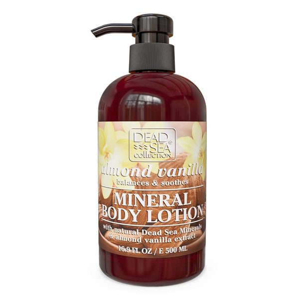 Dead Sea Collection Almond Vanilla Body Lotion - Nourishing Moisturizer Body Lotion for Women and Men - Rejuvenating Hand and Body Care for Dry Skin 16.9 Fl. Oz.