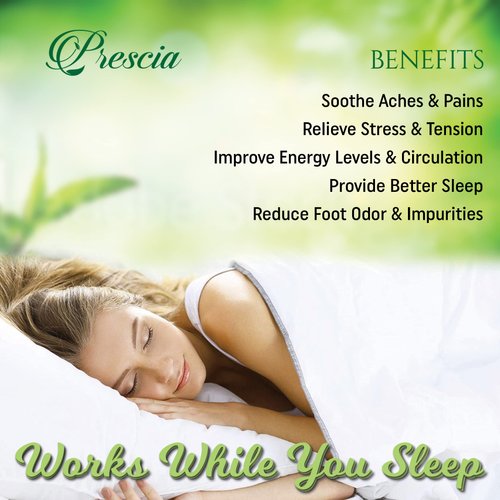 Prescia Foot Pads 30 pcs - Deep Cleansing Foot Pad to Relieve Stress | Bamboo Vinegar & Natural Aromatic Herbal Blend Foot Patch | Foot Care to Remove Impurities | Sleep Soundly