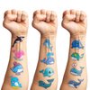 Whale Temporary Tattoos Stickers Themed Blue Ocean 100PCS Cute Orca Narwhal Sea Animals Birthday Party Favors Decorations Supplies Tattoo Sticker Gifts For Boys Girls School Prizes Carnival Christmas