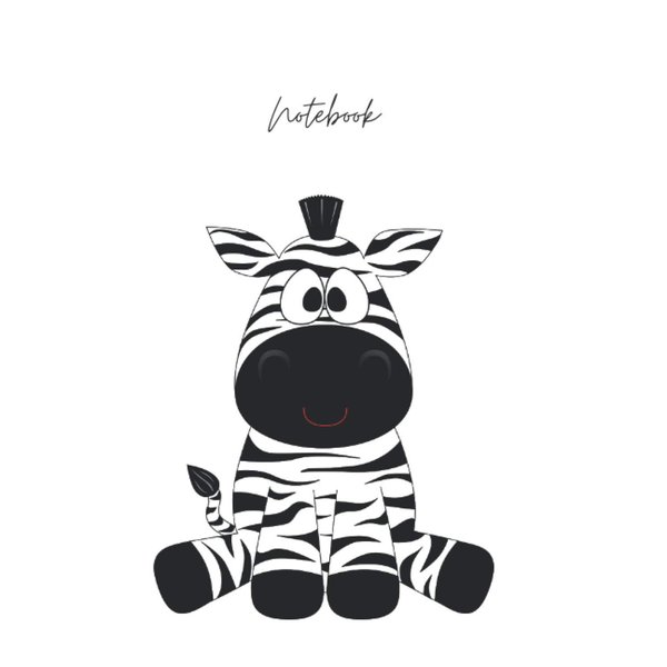 Zebra Notebook: Wide-Ruled Lined Notebook for Zebra lovers With a Matte Finish (6" x 9")