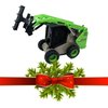Qcar 3 in 1 Skid Steers Loader Construction Vehicles Toys,1:50 Scale Diecast Site Loader with Metal Forklift and Grab Shovel Set, Toy Trucks for Kids 8,9,10,11,12 Year Old and up(Green)