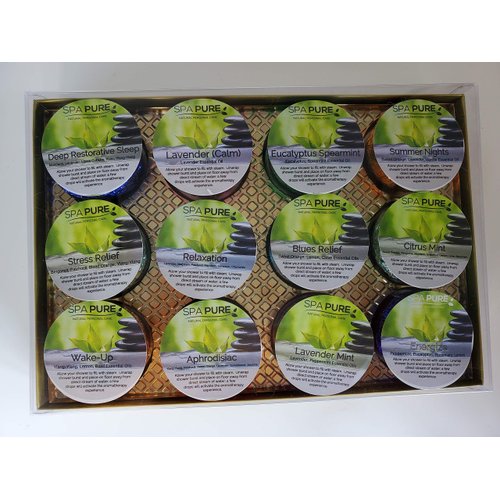 Spa Pure Shower Tablet Aromatherapy: 2 Gift Sets Made in USA with 100% Pure Essential Oils (24 Count)