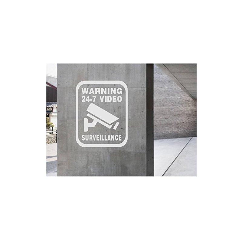 StickerLoaf Brand 24-7 Video Surveillance SECURITY VIDEO CAMERA SIGN ...